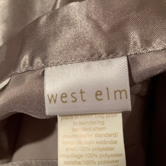 Grey satin-like pillow sham - Picture 4 of 6